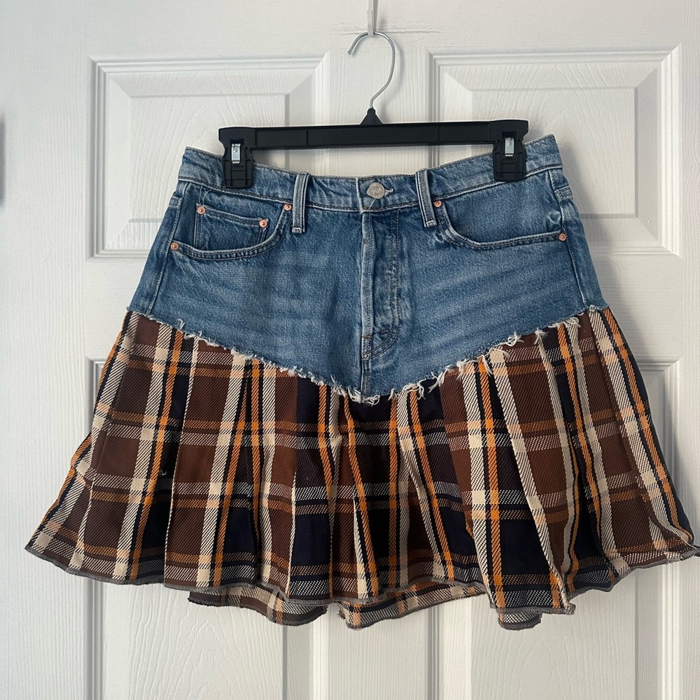 MOTHER The Fluff and Fold Pleated Mini Skirt NWOT  Sz 28 - Picture 5 of 10